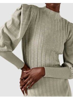 AS by DF long sleeve top in a soft gray-blue tone